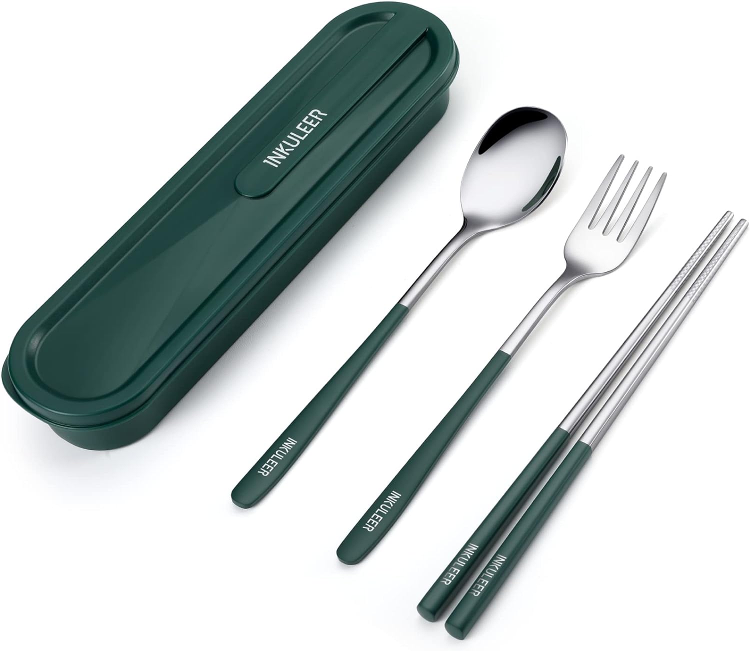 Travel cutlery set, Stainless Steel Cutlery, Reusable utensils set with case, Portable Silverware -18/8 Travel cutlery set, Stainless Steel Cutlery, Reusable utensils set with case, Portable Silverware -18/8